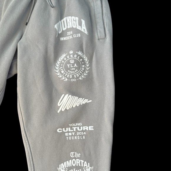YoungLA 204 Immortal Killer Light Gray Joggers - Picture 9 of 9